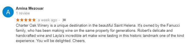 Review of Charter Oak Winery